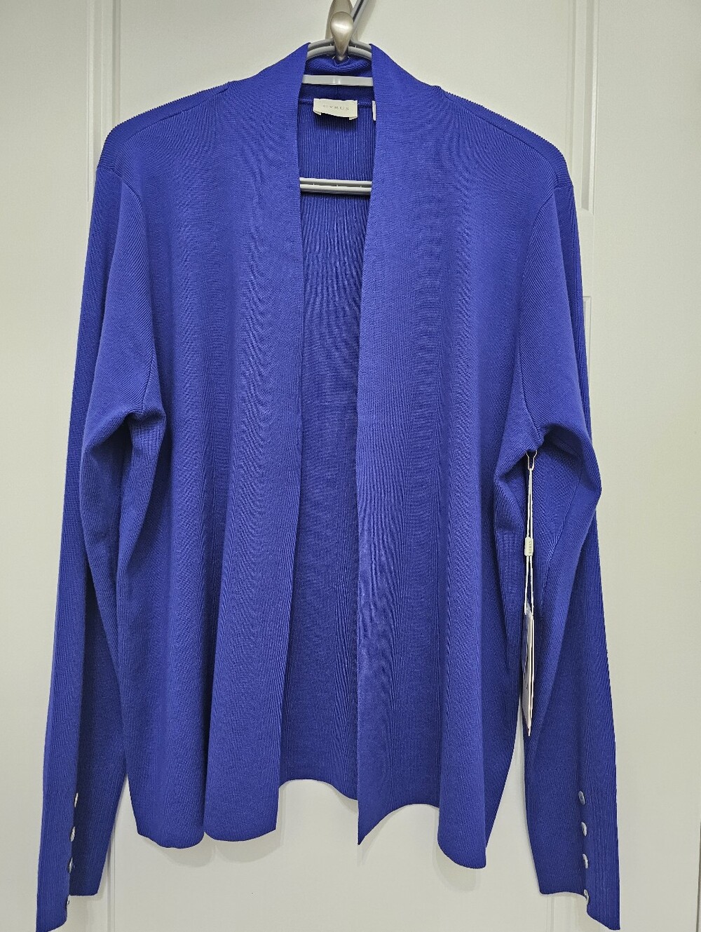 Cyrus Open-Front Cardigan in Vibrant Blue Size XL